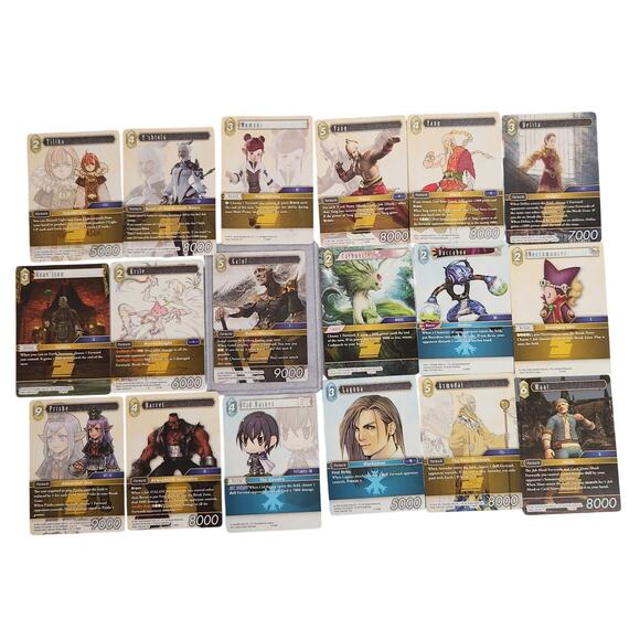 Final Fantasy TCG Lot Of 18 Rare, Hero, And Legend VG+ Pre-owned - Picture 1 of 11